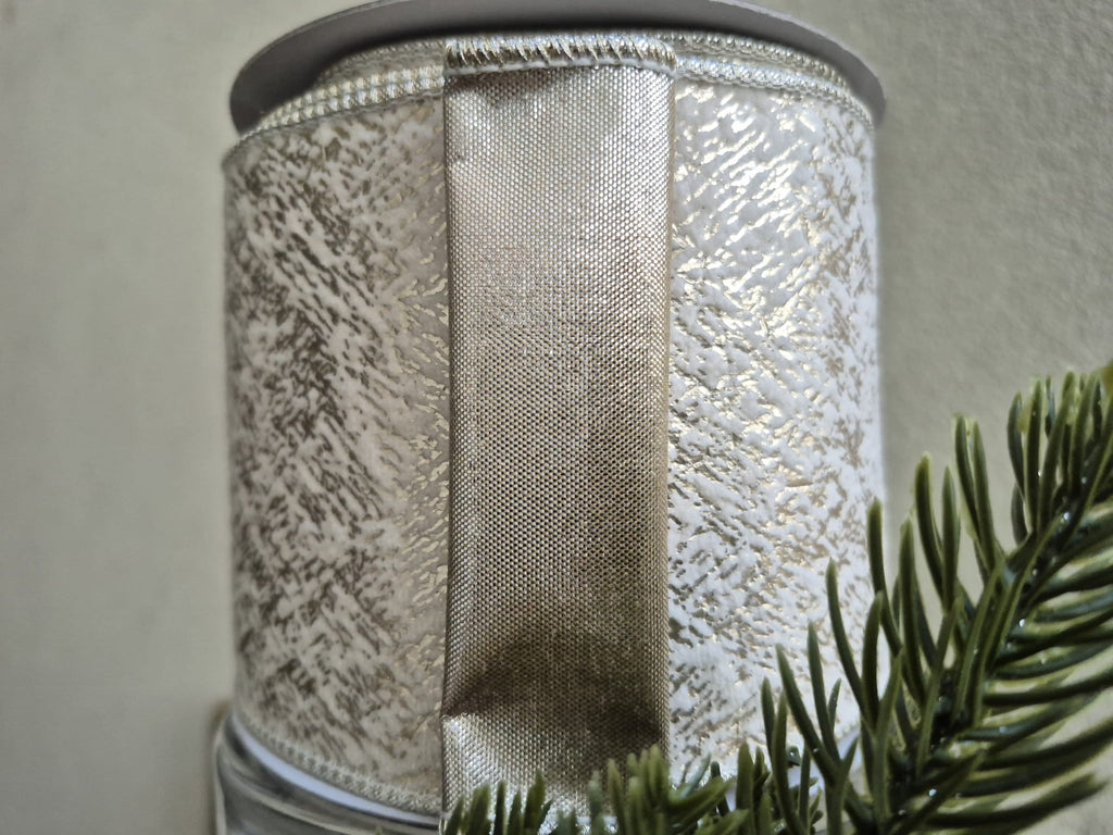 Ivory Champagne Printed 4 inch 10 yard